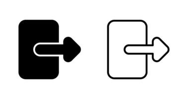 vector pictogram verlaten