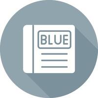 blauw boek vector icoon