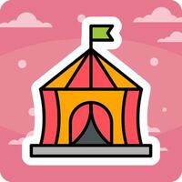 circus tent vector icoon