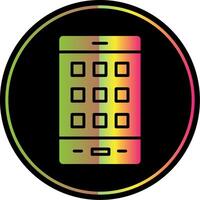 mobiel telefoon glyph ten gevolge kleur icoon vector