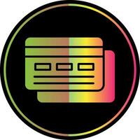 credit kaart glyph ten gevolge kleur icoon vector