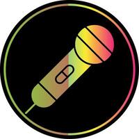 karaoke glyph ten gevolge kleur icoon vector