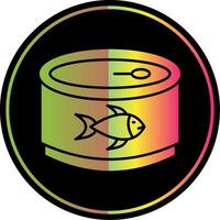 tonijn glyph ten gevolge kleur icoon vector