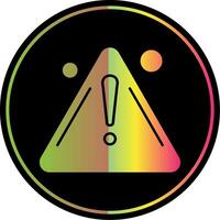 waarschuwing glyph ten gevolge kleur icoon vector