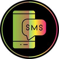 sms glyph ten gevolge kleur icoon vector