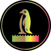 pinguïn glyph ten gevolge kleur icoon vector