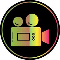 video camera glyph ten gevolge kleur icoon vector