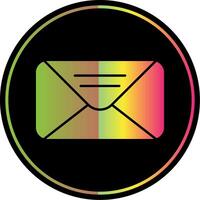 mail glyph ten gevolge kleur icoon vector