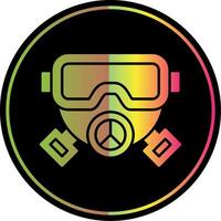 gas- masker glyph ten gevolge kleur icoon vector