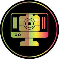 camera glyph ten gevolge kleur icoon vector