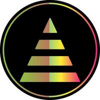 piramide glyph ten gevolge kleur icoon vector