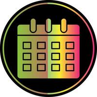 kalender glyph ten gevolge kleur icoon vector