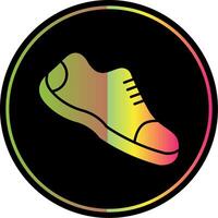 rennen schoenen glyph ten gevolge kleur icoon vector