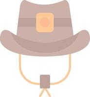 cowboy hoed vlak licht icoon vector