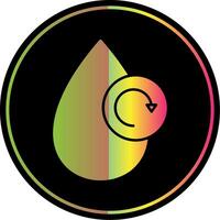 water recycle glyph ten gevolge kleur icoon vector