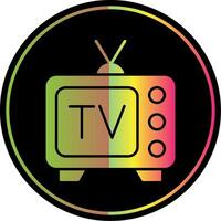 TV glyph ten gevolge kleur icoon vector
