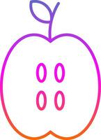 appel lijn verloop icoon vector