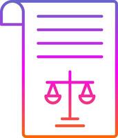 juridisch document lijn verloop pictogram vector