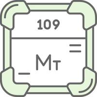 meitnerium groen licht filay icoon vector