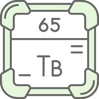 terbium groen licht filay icoon vector