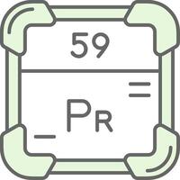 praseodymium groen licht filay icoon vector