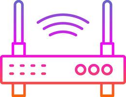 wifi router lijn verloop icoon vector