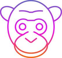 gorilla lijn helling icoon vector