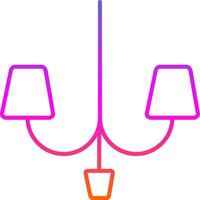 lamp lijn verloop icoon vector