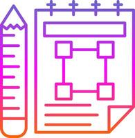 schetsboek lijn helling icoon vector