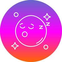 slaap lijn helling cirkel icoon vector