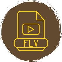 flv lijn cirkel geel icoon vector