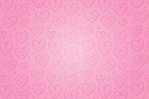 vector liefde hart patroon, vector hand- getrokken Valentijnsdag dag patroon