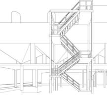 3d illustratie van industrieel project vector