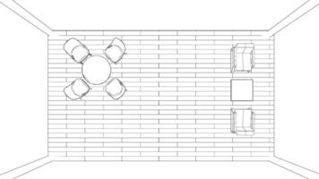 3d illustratie van landschap project vector