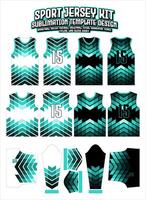 groen meetkundig driehoek Jersey kleding sport- slijtage sublimatie patroon vector