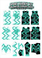 zigzag groen techno Jersey kleding sport- slijtage sublimatie patroon vector