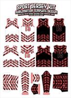 chevron rood pijl Jersey kleding sport- slijtage sublimatie patroon vector