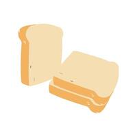 belegd broodje met gebakken ei en brood geroosterd brood, verzameling van tarwe boterhammen vector illustratie, met boter, gebakken eieren, kaas, ontbijt concept geroosterd brood. plakjes van geroosterd brood. vlak ontwerp stijl.