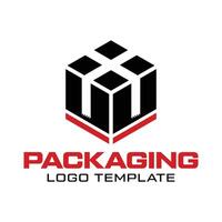 verpakking logo sjabloon, verpakking doos icoon, verpakking doos illustratie vector