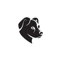 vlak ontwerp hond hoofd silhouet illustratie vector