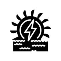 hydro-elektrisch macht glyph icoon vector illustratie