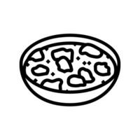 vindaloo kerrie Indisch keuken lijn icoon vector illustratie