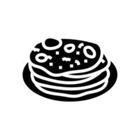 naan brood Indisch keuken glyph icoon vector illustratie