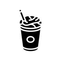 smoothie snel voedsel glyph icoon vector illustratie