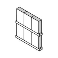 Chemicaliën opslagruimte ingenieur isometrische icoon vector illustratie