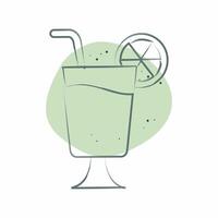 icoon tequla zonsopkomst. verwant naar cocktails, drankje symbool. kleur plek stijl. gemakkelijk ontwerp bewerkbaar. gemakkelijk illustratie vector