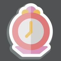 sticker zak- horloge. verwant naar sieraden symbool. gemakkelijk ontwerp bewerkbaar. gemakkelijk illustratie vector