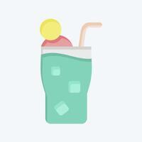 icoon blauw Hawaii. verwant naar cocktails, drankje symbool. vlak stijl. gemakkelijk ontwerp bewerkbaar. gemakkelijk illustratie vector