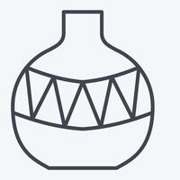 icoon vaas. verwant naar Kenia symbool. lijn stijl. gemakkelijk ontwerp bewerkbaar. gemakkelijk illustratie vector