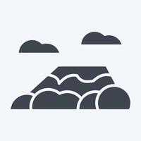 icoon monteren kilimanjaro. verwant naar Kenia symbool. glyph stijl. gemakkelijk ontwerp bewerkbaar. gemakkelijk illustratie vector